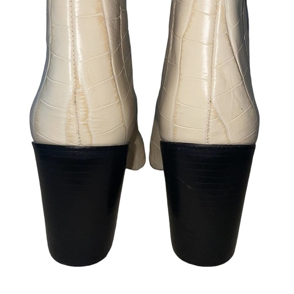 Schutz Analeah Egg Shell Croc Boots - Picture 6 of 13